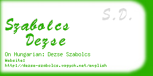 szabolcs dezse business card